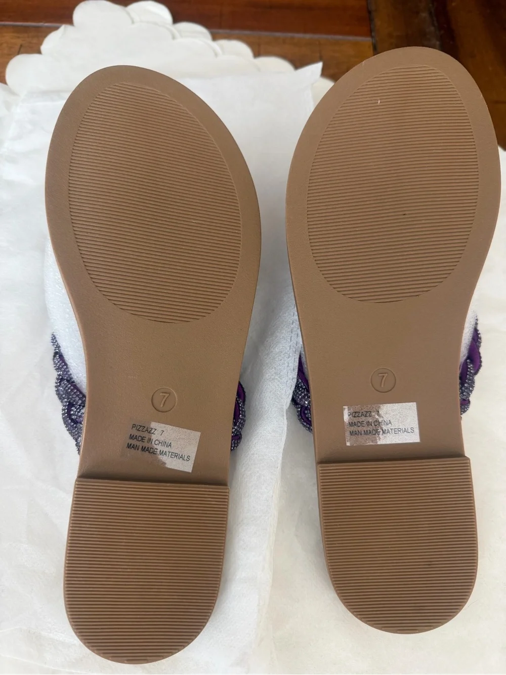 Hey Girl by Corkys Pizzazz Women’s Purple Sandals Size 7 Brand New Never Worn